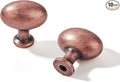khtumeware 10 Pack 1-3/8 inch(35mm) Antique Copper Cabinet Knobs Dresser Knobs Oval Drawer Knobs Kitchen Cabinet Hardware Egg Knobs for Dresser Drawers