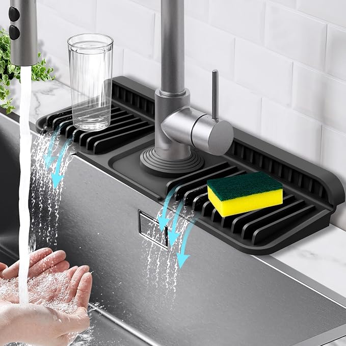 14.6-Inch Kitchen Sink Splash Guard Mat | 7° Slope by Hugro+Tarfive