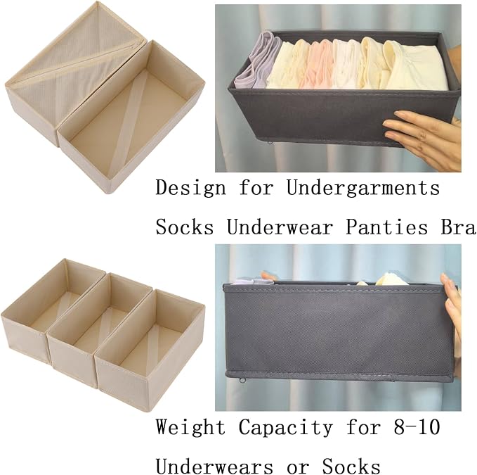 Bructhun Sock Drawer Organizer 6 Pack - Image 5