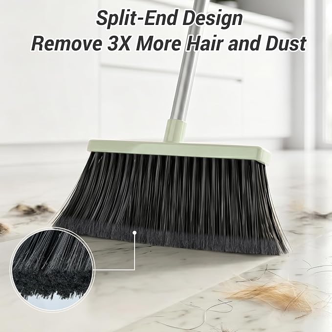 Broom with Dustpan Set for Pet Hair & Dust Cleanup - Image 3