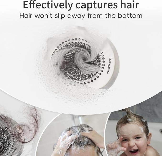 Shower Drain Cover Bathtub Stopper, 4.4" Hair Catcher - Image 5
