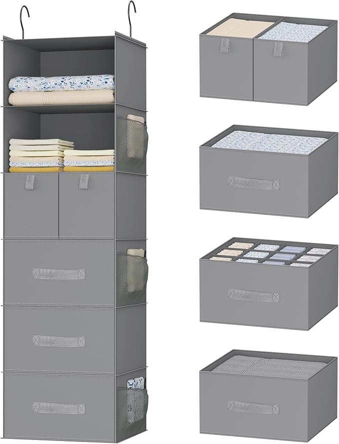 6-Shelf Hanging Closet Organizer by Bosuelife