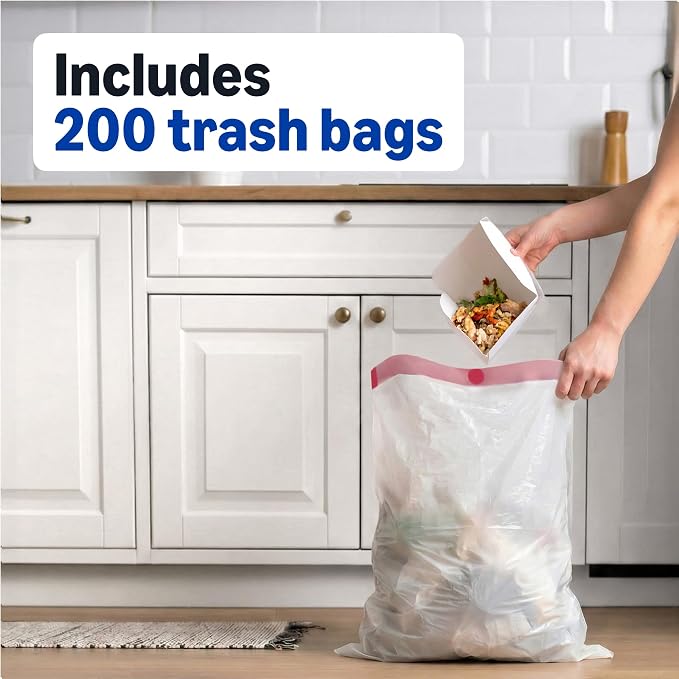 Amazon Basics Trash Bags, Tall Kitchen Drawstring, 13 Gallon, Packaging May Vary - Image 4