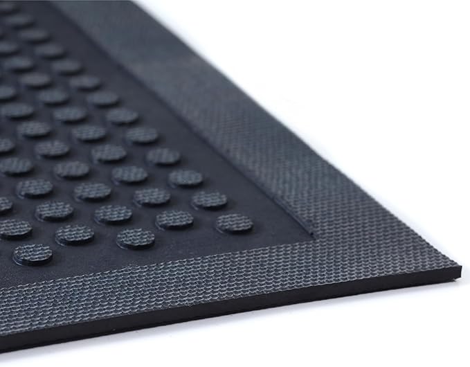 Guardian Easy Step Scraper 3X5 (33in x 58in) Indoor/Outdoor, Heavy-Duty, Solid Rubber Floor Mat,Black