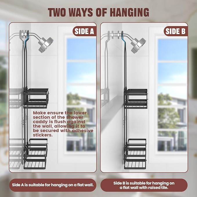 REINHARDT Adjustable Shower Caddy Hanging - Image 8