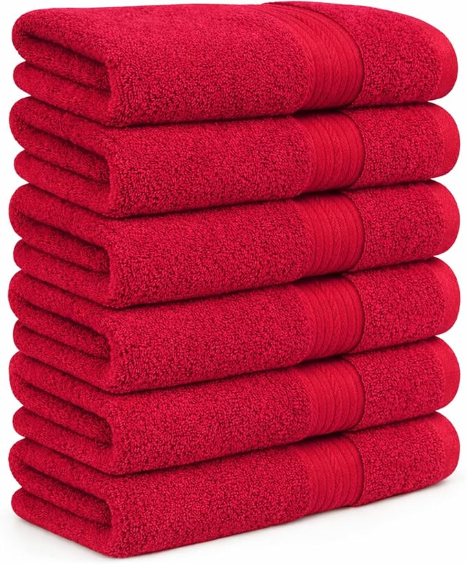 100% Cotton Hand Towels 18x28 Inches, 600 GSM, Soft & Absorbent by AmpleDecor