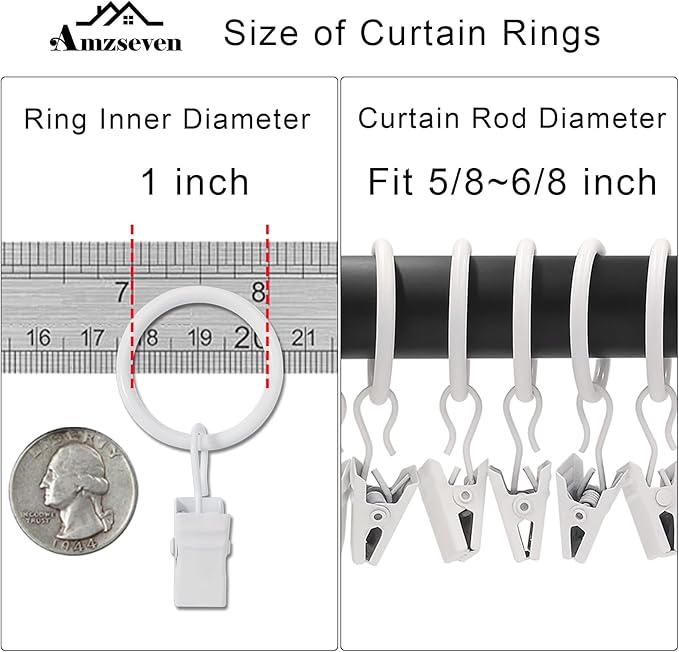 100 Pack Metal Curtain Rings - Image 3