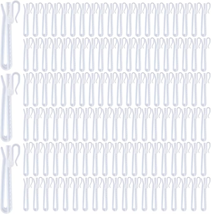 Plastic Curtain Hooks, Adjustable Pinch Pleat Hooks, Ratchet System Pinch Pleat by Unknown