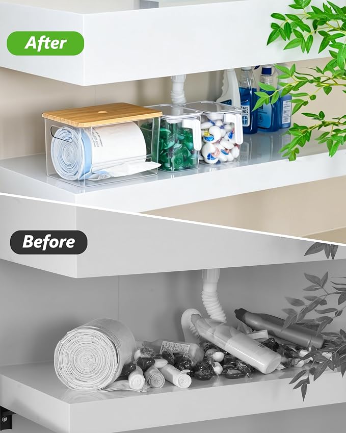 iCASA 3 in 1 Trash Bag and Dishwasher Pod Organizer Garbage Bags Dispenser - Image 7