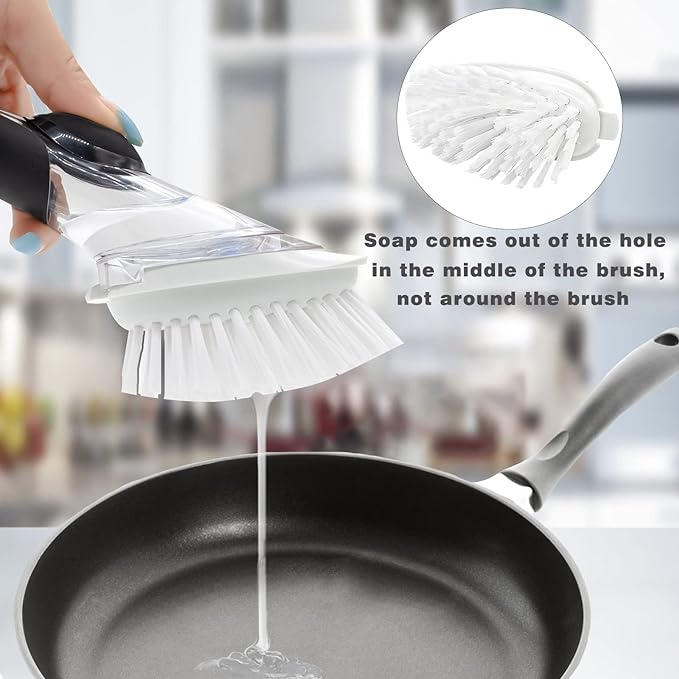 Brush Refills for OXO Dish Brush | 4 Pack Dish Brush Cleaning Soap Dispensing - Image 3