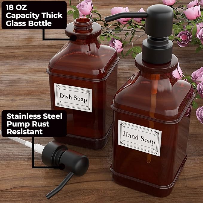 Soap Dispenser 2 Pack, Hand Soap Dispensers - Image 2