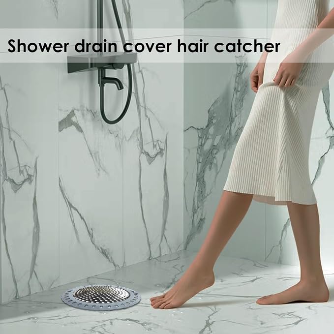 Huntonry Drain Hair Catcher, Shower Hair Drain Catcher, Shower Drain Cover - Image 5