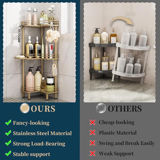 Consumest Corner Shower Caddy Standing - Image 2