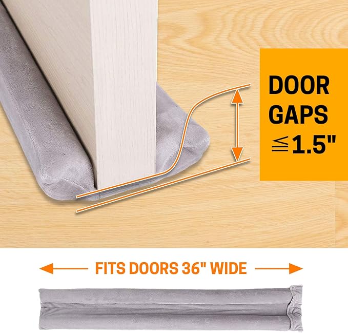 36 Inch Under Door Stopper, Door Noise Blocker | Double Sided Door Stopper - Image 5