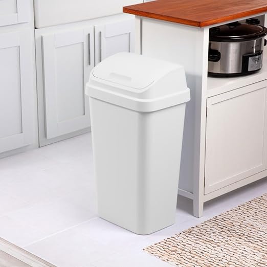 Sterilite Swing Top Wastebasket, Trash Can, 13 Gallon, Garage and Workspace - Image 5