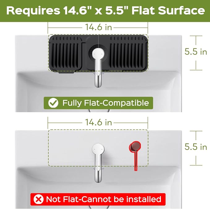 15 Inch Silicone Faucet Mat for Kitchen Sink Splash Guard – 2025 Upgraded - Image 4