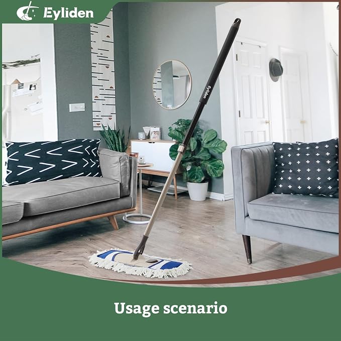Eyliden Dust Mop, 2 Microfiber Pads, Home Commercial Cleaning, Quick Swap - Image 8