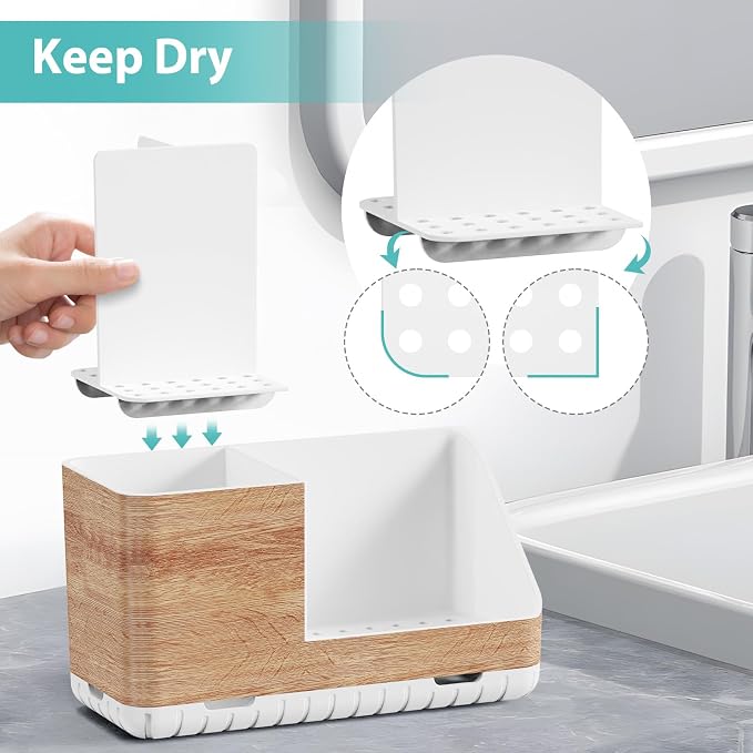 Toothbrush Holders for Bathrooms Countertop Organizer | Easy To Clean, - Image 4