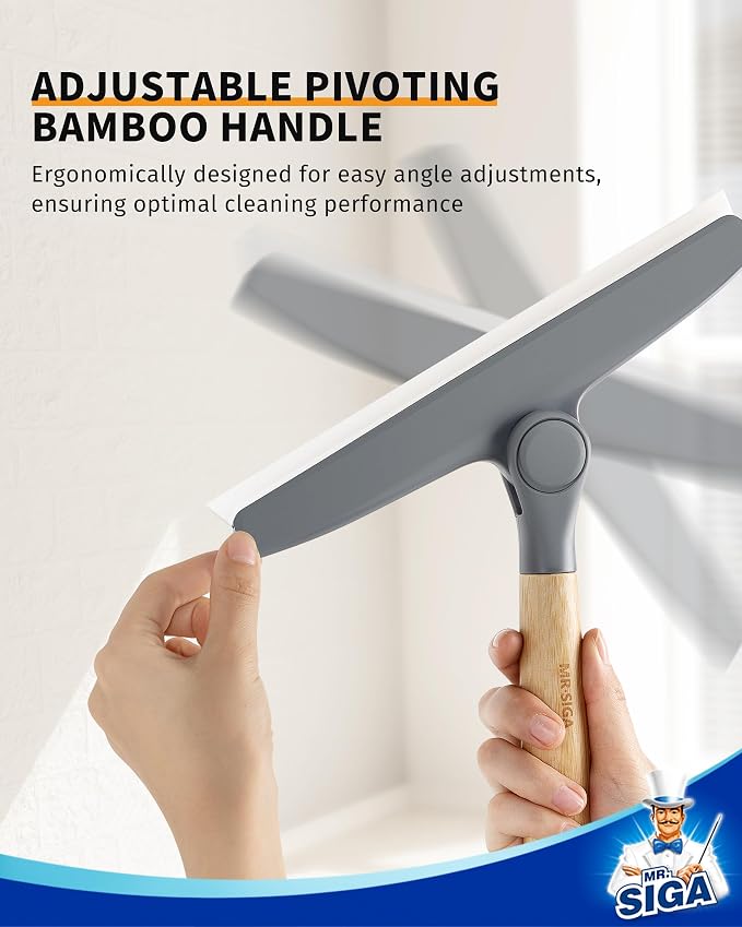 MR.SIGA Silicone Squeegee for Shower Door, 10 inch, showers and glass surfaces - Image 4
