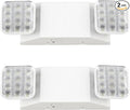 Sunco LED Emergency Lights, Commercial Lighting for Business, Power Outages, Offices, with Backup Battery (90 Minutes), Wall Mount, Hard Wired, 120-277V, Fire Resistant (94V-0) UL 2 Pack.