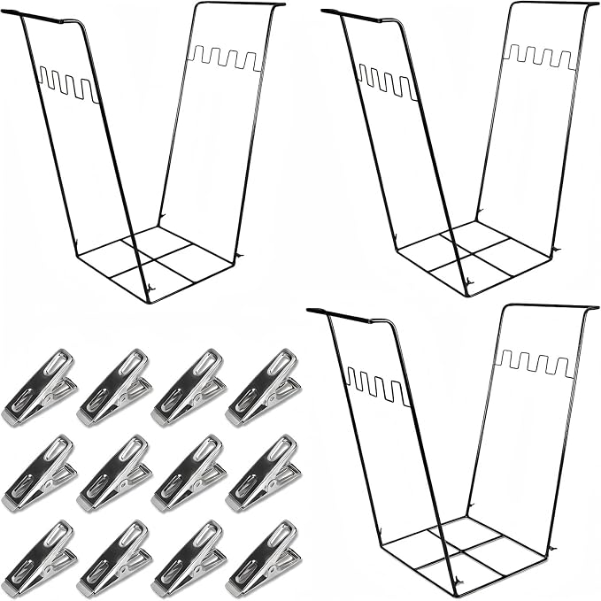 3 PCS Trash Bag Holder Stand, Outdoor Garden Garbage Bag Holder Holds 30-45 by Unknown