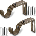 LLPJS Curtain Rod Bracket Adjustable, Drapery Rod Holder Hooks Support Hangers by LLPJSCurtainRingsClipHooks