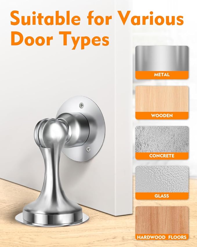 Door Stoppers Magnetic Door Catch Door Stop Holder Doorstop Keep Door Open | - Image 6