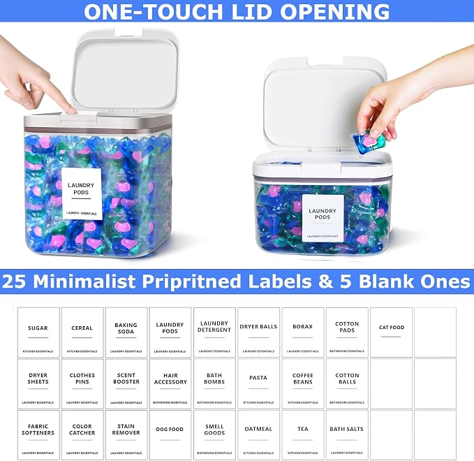 2 Pack Laundry Pods Container for Laundry Room Organization, Laundry Pod Up - Image 3