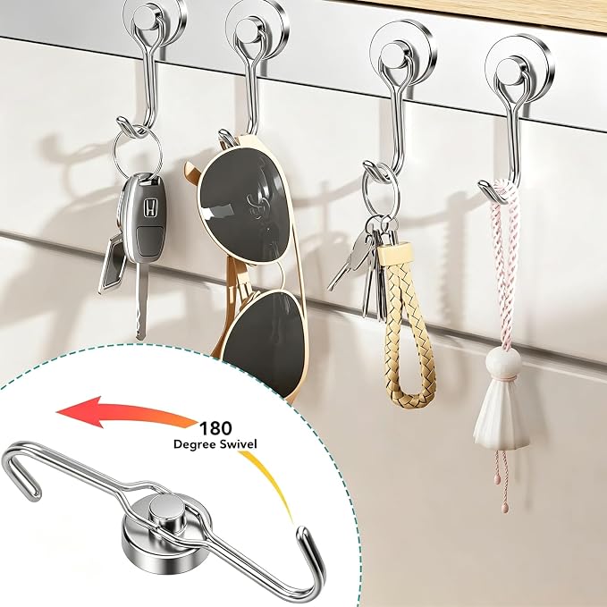 DIYMAG Magnetic Hooks, 40LBS Heavy Duty 8 Pack 2026 Cruise Ship Essentials - Image 4