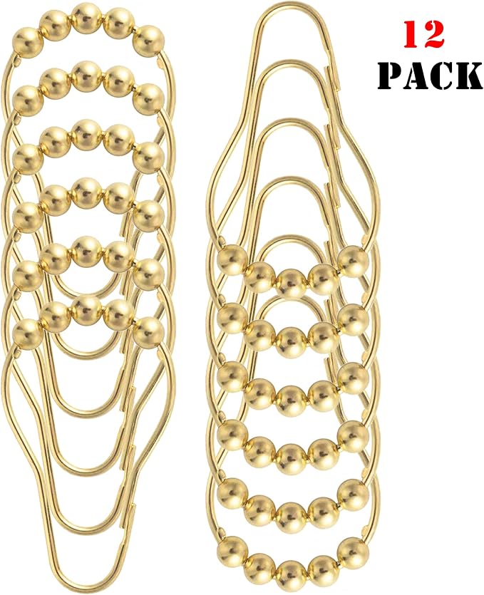 Shower Curtain Hooks Rings, Rustproof Metal Shower Curtain Rings - Image 7