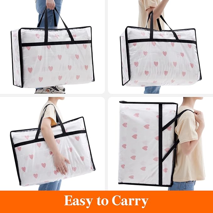 Lifewit 20 Pack Clear Clothes Storage Bags, 60L Plastic Blanket Storage Bag - Image 5