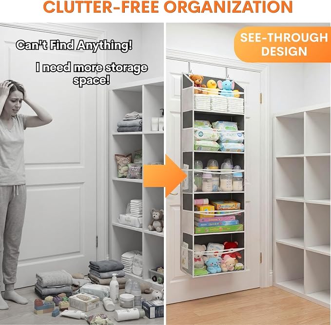 5Tiers Over Door Organizer, Weekly Clothes Organizer - Image 3