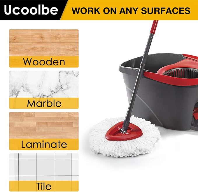 Spin Mop Replacement Heads for O-Cedar 1-Tank Triangle Mop Refills - Image 7