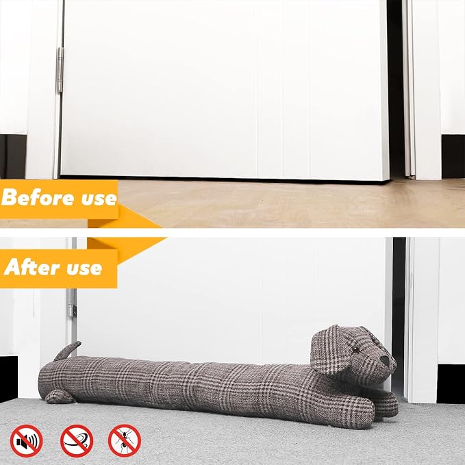 36 Inch Heavy Duty Under Door Draft Stopper, Cute Animals Shape Door & Window - Image 5