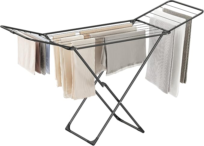 SONGMICS Clothes Drying Rack, Heavy Duty, 2 Gullwings | Laundry Drying Rack by Unknown