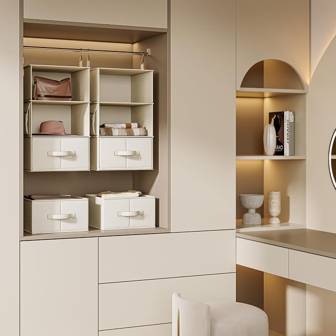 2 Pack 3-Shelf Hanging Closet Organizer - Image 8