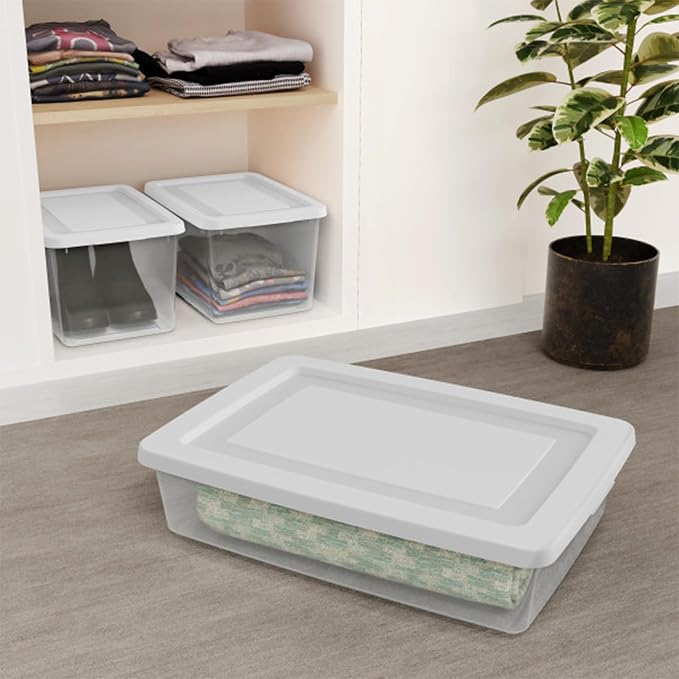 Sterilite Storage Box, Stackable Clear Plastic Bins, 20 Quart - Image 5