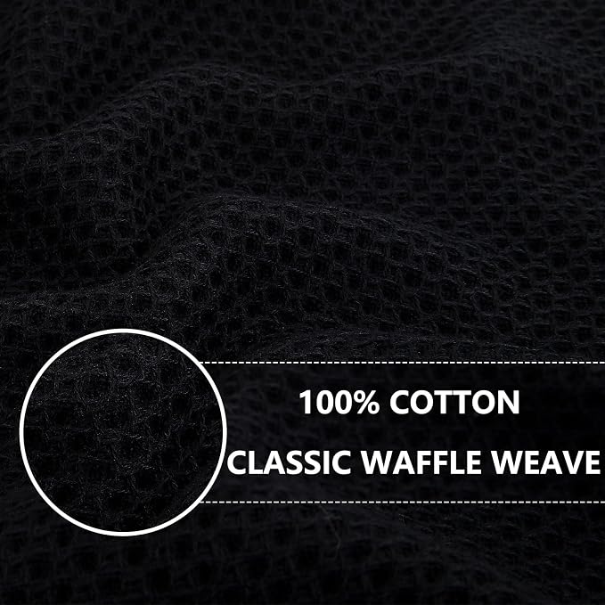 Homaxy 100% Cotton Waffle Weave Kitchen Dish Cloths 6-Pack, Ultra Soft - Image 2