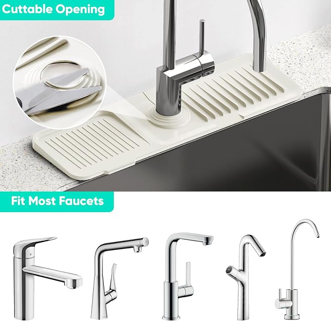 17.7inch Faucet Mat for Kitchen Sink Faucet Mat Kitchen Sink Splash Guard - Image 5