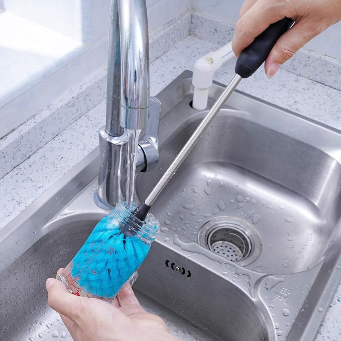 MOSOLAN Stainless Steel Water Bottle Cleaning Scrubbing Brush, 15 in | 2 Pack - Image 9