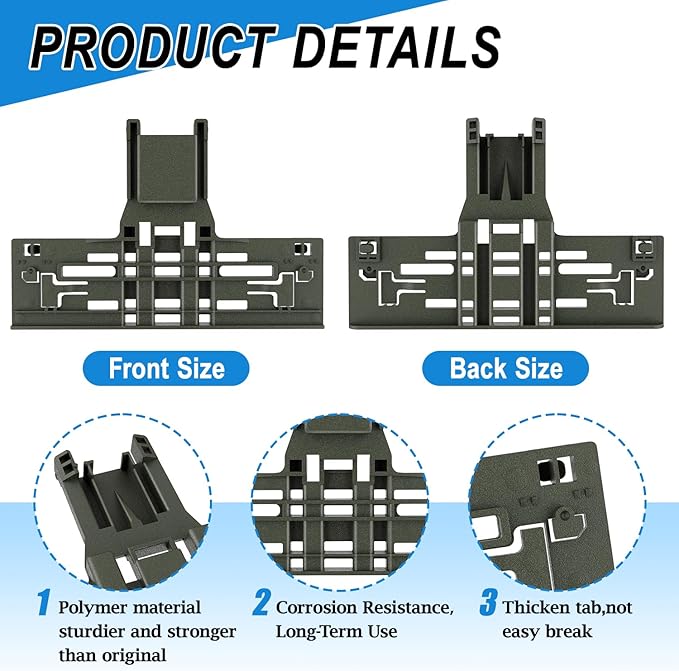 (10 Packs) Upgraded WPW10546503 Dishwasher Upper Rack Parts&W10320664/5 Dishwasher Adjuster Housing for Kitchenaid Dishwasher Parts KDTE334GPS0 KDFE104HPS0,W10546503/WPW10546503 Rack Adjuster Assembly