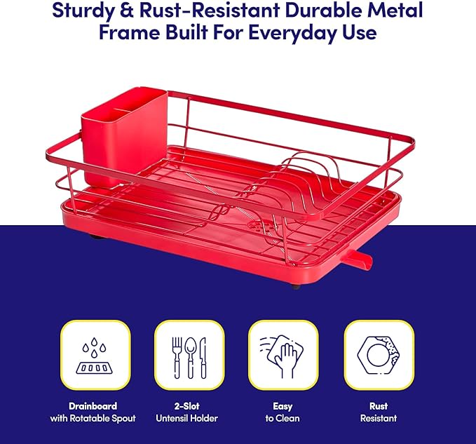 Dish Drying Rack 3 Piece Dish Drainer - Image 3