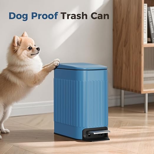 TrashAid Slim Bathroom Trash Can - Image 6