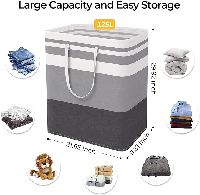 HomeHacks 2 Pack Laundry Baskets, Laundry Hampers Bags | Waterproof, - Image 4