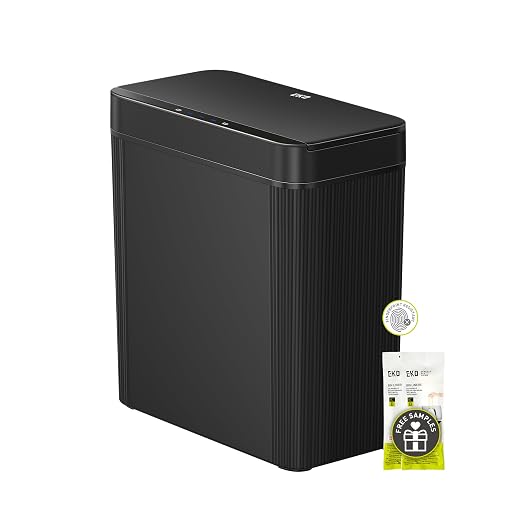 EKO Brio 10L/2.6 Gallon Motion Sensor Trash Can, Automatic Touchless Bathroom by Unknown