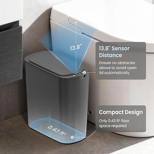 Cesun Automatic Small Bathroom Trash Can - Image 3