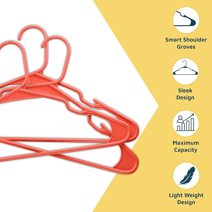 Lifemaster Plastic Clothes Hangers – Heavy Duty Hanger Set, - Image 4