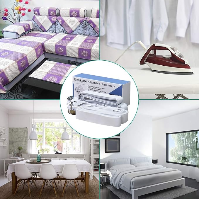Bed Sheet Holder Straps- Adjustable Fitted Sheet Clips Bed Sheet Fastener - Image 5