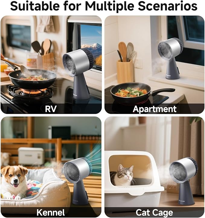 AAOBOSI Portable Range Hood,Desktop Range Hood with Larger Caliber,3 Speed Kitchen Exhaust Fan, Low Noise,Oil Collection Cup,10xAir&Oil Filters,Portable Kitchen Hood for Indoor&Outdoor,RV