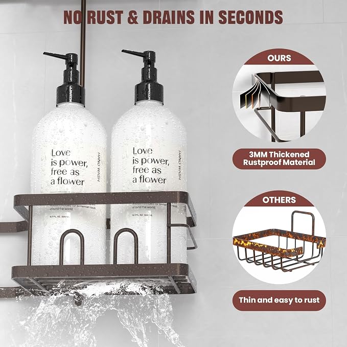 REINHARDT Adjustable Shower Caddy Hanging - Image 9